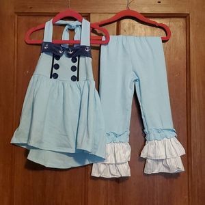 NEW LIGHT BLUE SAILOR 2 PIECE SET